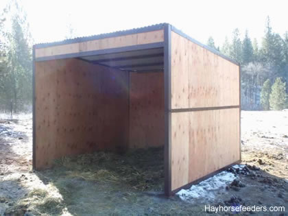 12x12 horse shelter set up